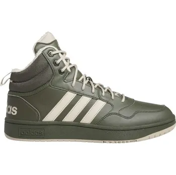 Pánská obuv Pánské tenisky adidas HOOPS 3.0 MID WTR 12 Tmavě zelená, Béžová
