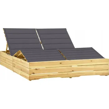 Obraz VidaXL Vícebarevné dřevěné Lehátko