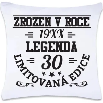 Dekorativní polštářek DOBRÝ TRIKO Polštář s potiskem 40 x 40 cm Limitovaná edice 30 Oboustranný tisk: NE