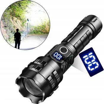 Svítilna XHP90.2 LED TAKTICKÁ SVÍTILNA NABÍJECÍ VOJENSKÁ ZOOM 15000lm USB