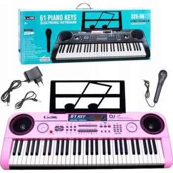 Hudební nástroj pro děti Keyboard / Klavír s mikrofonem, 61 kláves, 328-06 IN0082