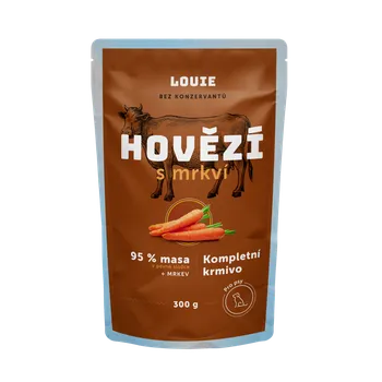 Louie Kapsička pro psy hovězí s mrkví, 300 g