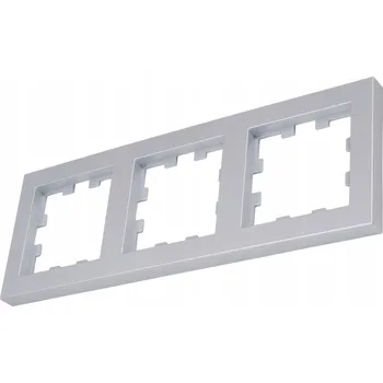 Elektrická zásuvka Rámeček trojitý Schrack stříbrný