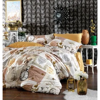 Povlečení Saténový povlak na polštář Clock natur 40x40