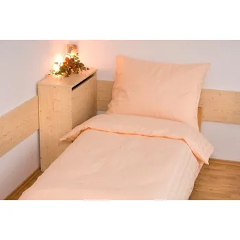 Povlečení Povlečení Atlas gradl 140x200, 70x90cm Meruňkové nitěný knoflík