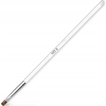 Kosmetický štětec Štětec transparentní na gel #6 rovný štět