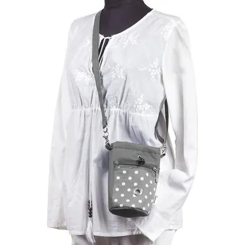 Pamlskovník Iridog Pamlskovník HAPPY šedý puntík v17 cm x průměr 11 cm