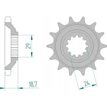 Nářadí na motocykly Přední pastorek Afam 17 zubů Kawasaki ZX 1000 88-90