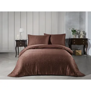 Povlečení Saténový povlak na polštář Diamond hnědý 40x40