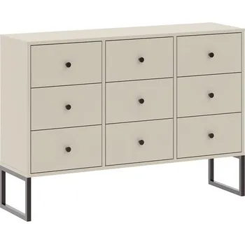 Komoda Nábytek PEGAS s.r.o. Komoda LINEA 9S, Kašmír/Černá