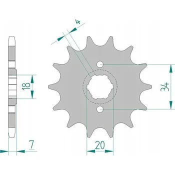 Nářadí na motocykly Řetězové kolo AFAM 20203-12