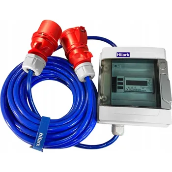 Napájecí kabel Prodlužovací PRODLUŽOVACÍ KABEL PUR H07BQ-F 5x2,5 16A elektroměr + voltmetr 20m