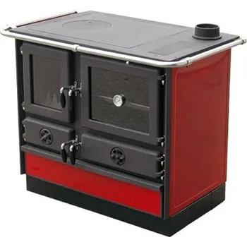 Sporák na tuhá paliva Sporák na tuhá paliva MBS MAGNUM PLUS červený - pravý