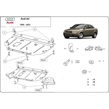 Kryt motoru Kryt pod motor VOLKSWAGEN PASSAT V Sedan (B5) - Plech - 8595698041067