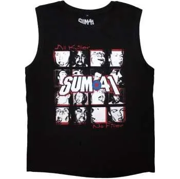 Zahraniční hudba Merch Sum 41: Sum 41 Unisex Tank T-shirt: All Killer No Filler Tracklist (black) (back Print) (x-large) XL
