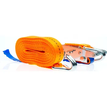 Upínací popruh DVOUDÍLNÝ PŘEPRAVNÍ POPRUH S RÁČNOU A HÁKY TYPU J 6M 25MM 1,5T