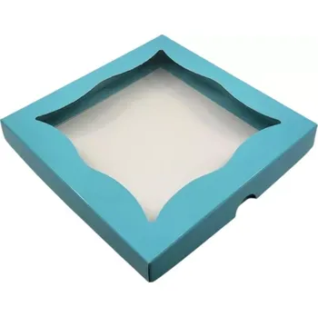 Dárková krabička Ušatá dárková krabička modrá 15x15x2 cm