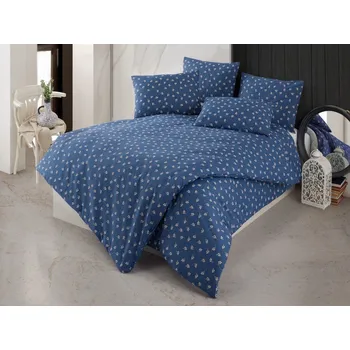 Povlečení Povlečení bavlna 140x200, 70x90cm Gina modrá zipový uzávěr