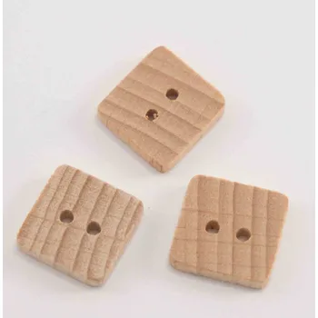 Knoflík Dírkový dřevěný knoflík - přírodní - rozměr 1,3 cm x 1,35 cm