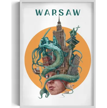 Obraz Obraz nástěnná dekorace Varšava Siréna, PKiN, Sloup Zygmunta, Vzor 70x100 cm