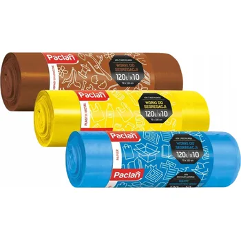 Pytle na odpadky Papírové pytle na odpadky Paclan 120l 10 ks