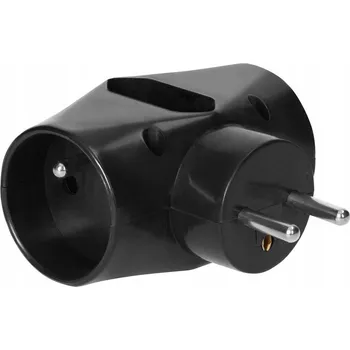 vypínač a zásuvka Elektrická Zásuvka rozbočka Orno černá