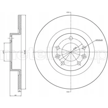 Brzdový kotouč Brzdový kotouč Metelli 23-1296C