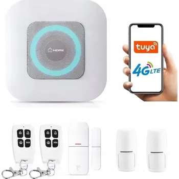 Sada domovního alarmu BEZDRÁTOVÝ ALARM SIRÉNA GSM TUYA SMART V POLŠTINĚ NA SIM KARTU