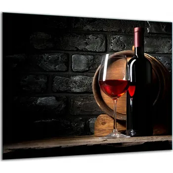 Obraz SKLENĚNÁ OCHRANNÁ DESKA NA SPORÁK 60x52 VÍNO