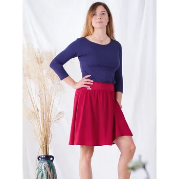 Dámská sukně Krátká sukně červená s kapsami Velikost: L