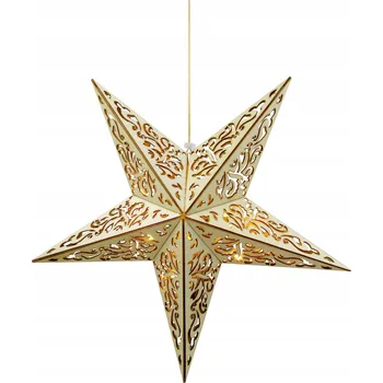 Vánoční dekorace Zdobená Vánoční Koule Hvězda 40 cm 1 ks