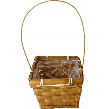 Obraz Koš na květiny proutěný růžový