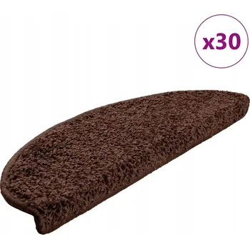 Nášlap na schod Podložky na schody 30 ks Hnědé 65x21x4 cm