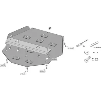Kryt motoru Kryt pod převodovku MITSUBISHI SHOGUN/PAJERO II SOFT TOP - Plech - 8595698042071