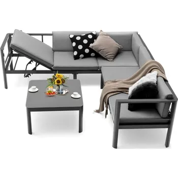 Zahradní sestava Sedací souprava Costway šedá