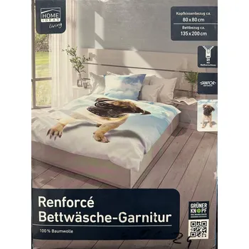 Povlečení Sada povlečení Renforcé 100% bavlna Vzor Pes Mops 135x200 cm