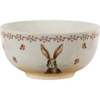 Rustikální porcelánová miska Velikonoční zajíček - 500 ml