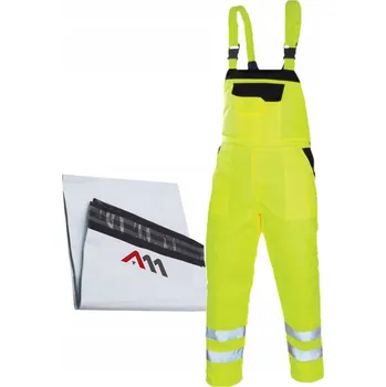 Pracovní oblečení PRACOVNÍ ZAHRADNICKÉ KALHOTY VÝSTRAŽNÉ ZATEPLENÉ VODĚODOLNÉ Flash vel. XXL