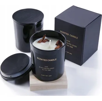 Svíčka Sójová vonná svíčka - Černá KP-30487