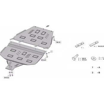 Kryt motoru Kryt pod převodovku NISSAN NAVARA (D22_) - Plech - 8595698043757