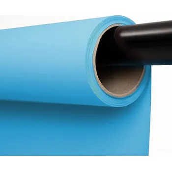 Fotopozadí Fotografické papírové pozadí v roli, modré matné, 1,35 x 5 m