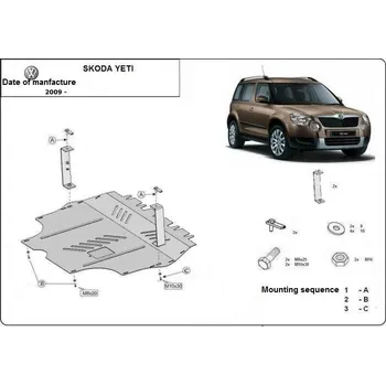 Kryt motoru Kryt pod motor VOLKSWAGEN CADDY IV Box (SAA, SAH) - Plech - 8595698041333