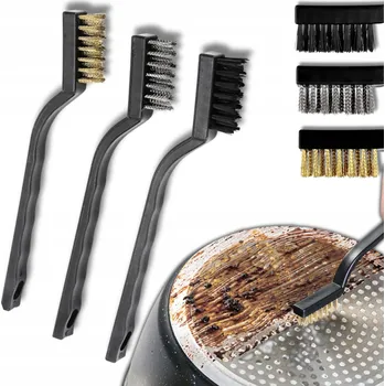 Vrták Sada 3 ks víceúčelových drátěných kartáčů na čištění a leštění