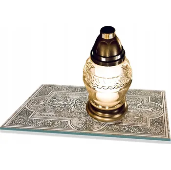 Obraz Podložka pod SVÍČKY na HROB se vzorem, na HŘBITOV POMNÍK 40x30cm Mramor Mozaika