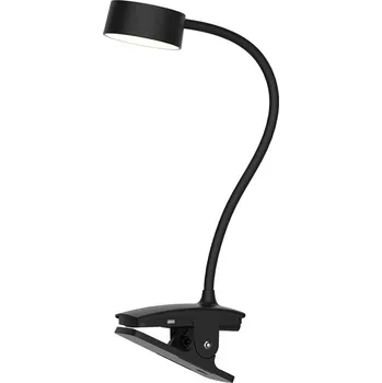 Lampička Solight LED stolní nabíjecí lampička, 2W, 210lm, 3CCT, černá, clip