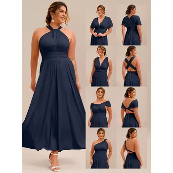 Dámské šaty Ever Pretty dámské šaty ES02410-5 modrá univerzální (L/XL/2X/3XL)