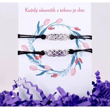 Náramek Provázkové náramky pro páry - DVĚ NEKONEČNA