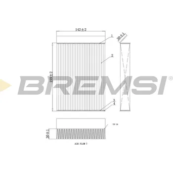 Kabinový filtr Filtr vzduchu v interiéru BREMSI FC0435