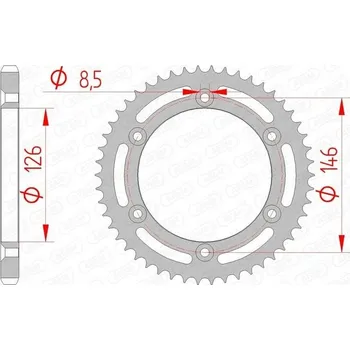 Nářadí na motocykly Řetězové kolo AFAM 14207-50
