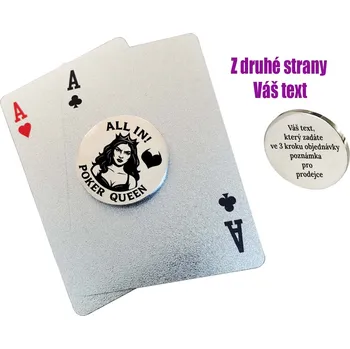 Karetní hra u Psíka │Poker žeton - Card Guard │ průměr 32mm Motivy: Poker Queen